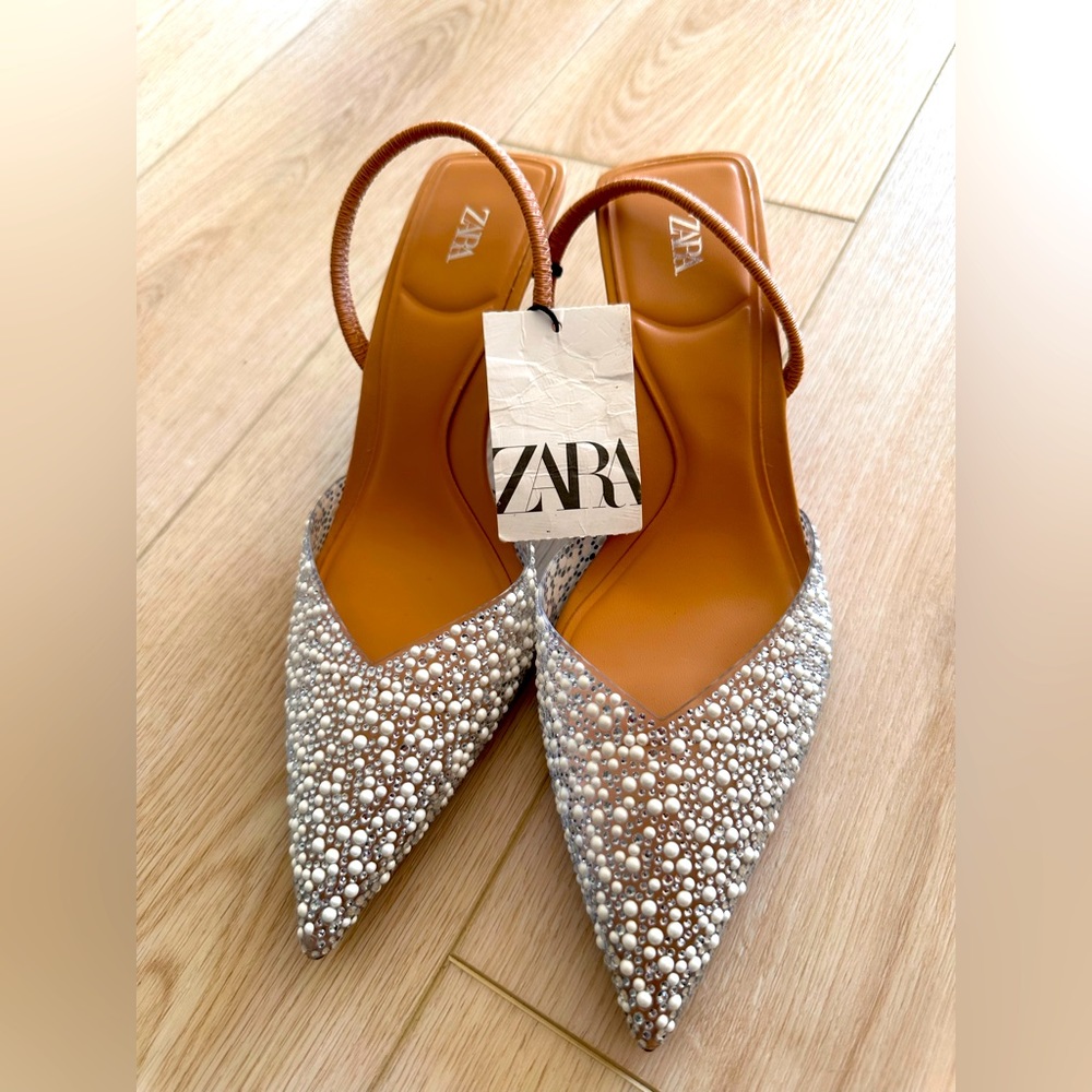 NWT (never worn): Zara Bridal Shoes, size 6.5 (over 50% off!)